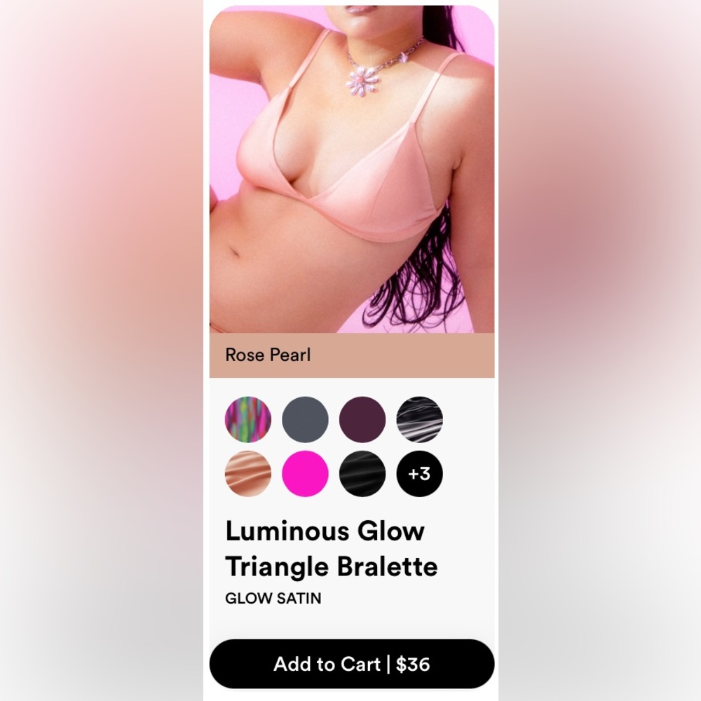 NWOT Parade XL Silky Rose Pearl Bralette 🎪🌹